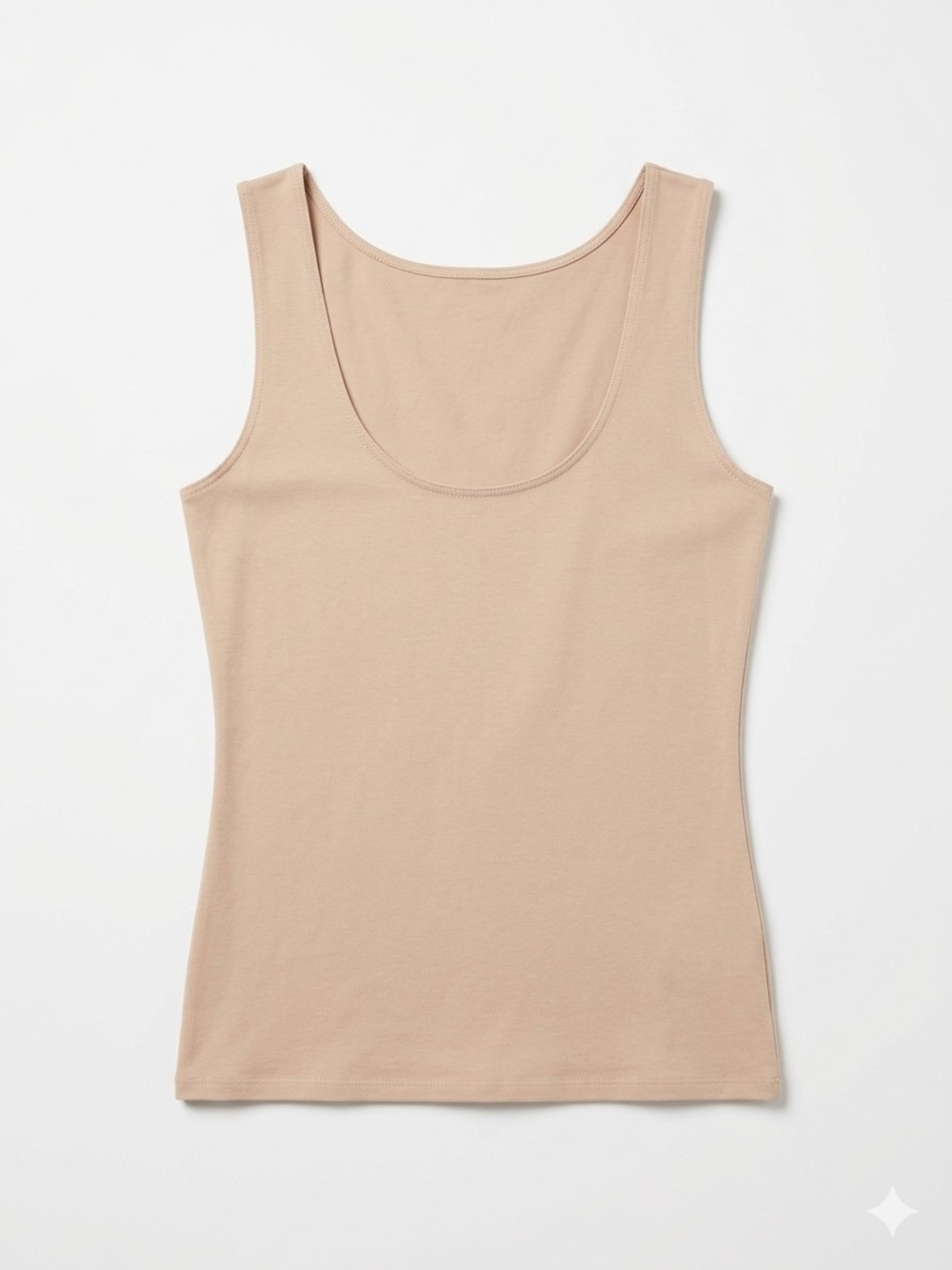 Boston Proper Beige Scoop Neck Tank Top